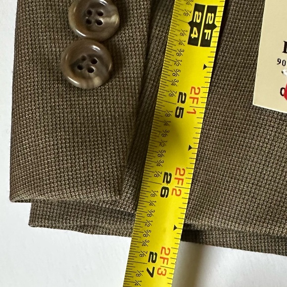 Jones New York Classic Men's Wool and Cashmere Olive Grenn Blazer Size 50L NWT - Picture 10 of 11